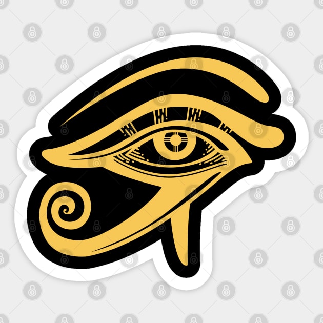 Egyptian Eye Of Ra Pharao Gift Idea Africa Pyramid Sticker by Macphisto Shirts